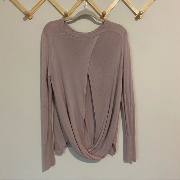 Lululemon Bring it Backbend Light Pink Open Back Sweater - Picture 8 of 11